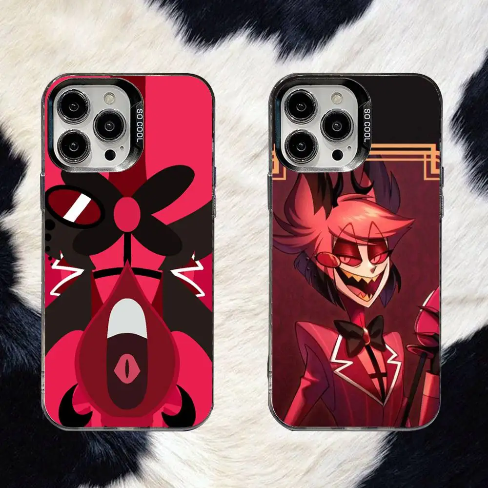 

H-HazbinS Alastor Phone Case For iPhone 16,15,14,13,12,11,8,7,Pro,Max,Plus,Mini,XS,SE Anti Fall Black Matte Hard