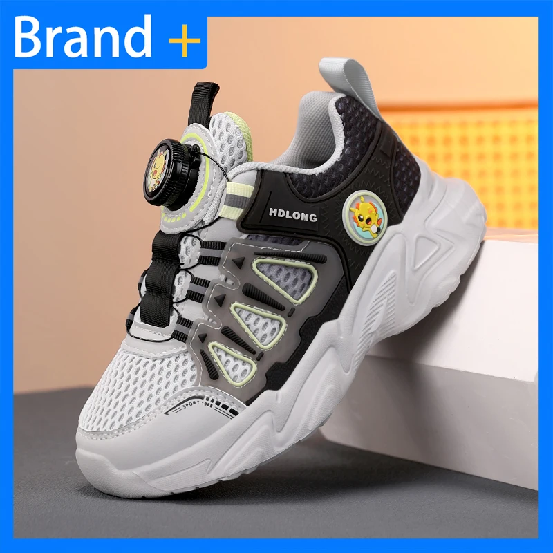 

Childrens Sneakers 2026 New Twist Lock Mesh Breathe Thick Sole Anti-Slip Multi-Color Options Seasonal Daily Casual Running Shoes