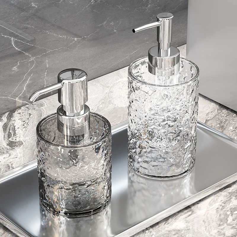Luxury Bathroom Soap Dispenser Reusable Hand Pump Dispenser Bottle Transparent Shower Gel Empty Bottle Liquid Container