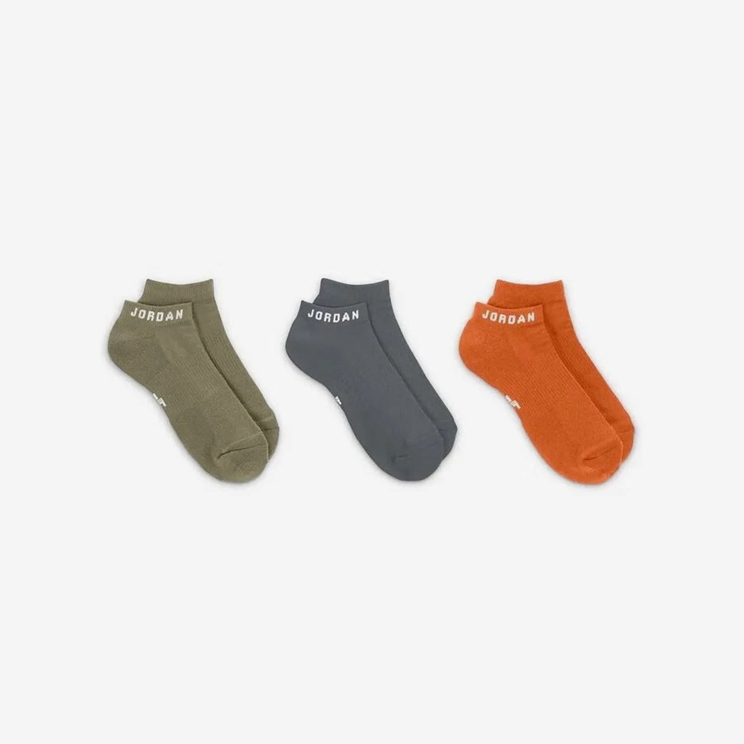 Nike genuine JORDAN Men's and Women's Sports Knit Breathable Boat Socks Three Pack DX9656-928 view 2