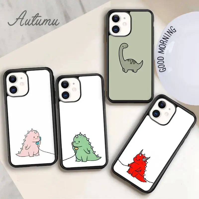 Beste Freunde Dino Handyhülle für iPhone 17, Air 15, 16, 11, 12, 13, 14 Pro Max Plus Cover coque Fundas Shell