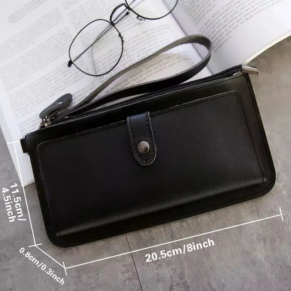 Fashion Zipper Wallets Womens Purses Handbags Coin Purse PU Leather Billfold Wallet Anti Thief Rfid  Minimalist Wallet Slim