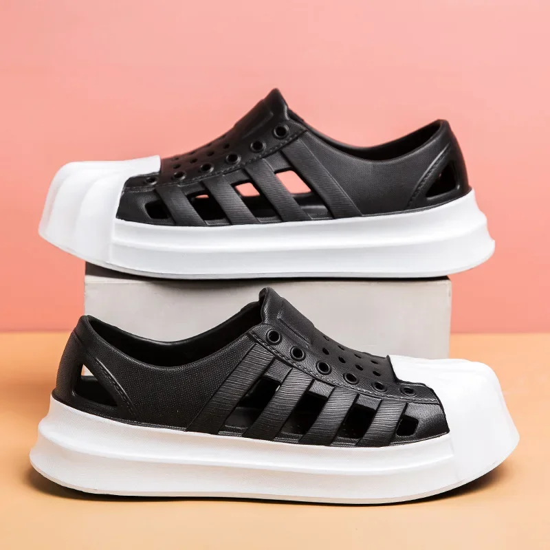 Couples Hole Garden Fashion Beach Shoe Men Women Outside Casual Summer Hollow Sandal EVA Non-slip Soft Bottom Sandal Wading Shoe