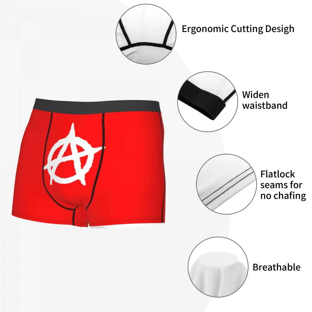 مخصص الذكور أزياء أبناء الفوضى الرجال الملابس الداخلية الملاكم ملخصات لينة السراويل سراويل داخلية #5