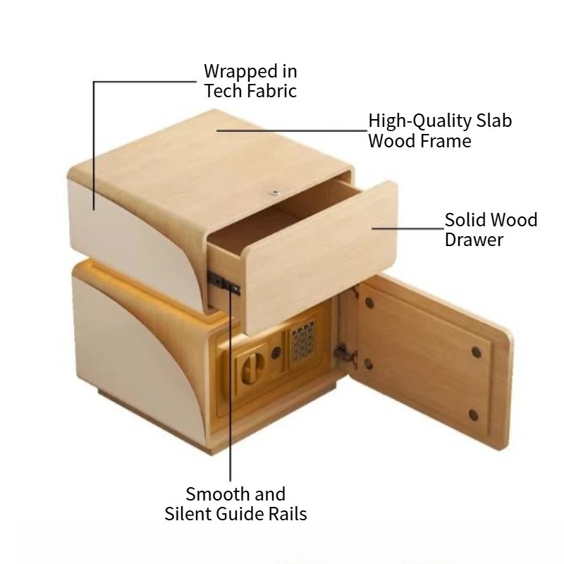 Decor Aesthetic Bedside Table Lamps Dimmable Touch Control Nightstands Art Luxury Modern Cabinet Storage Bedroom Furniture Home