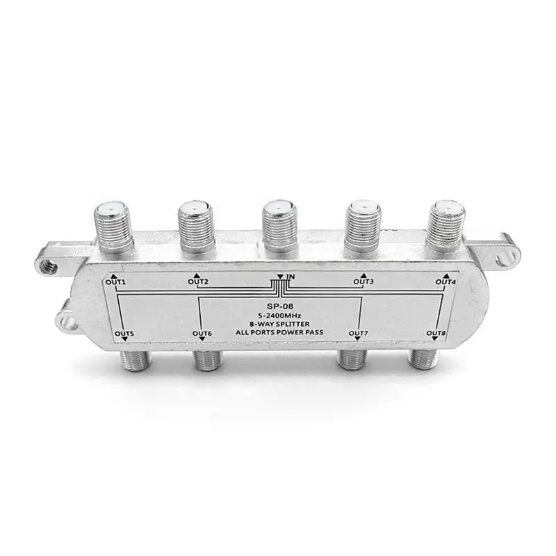 31BA 8-Way Coxial Cable Splitter Resistance Resistance Spreatite Alloy Godo