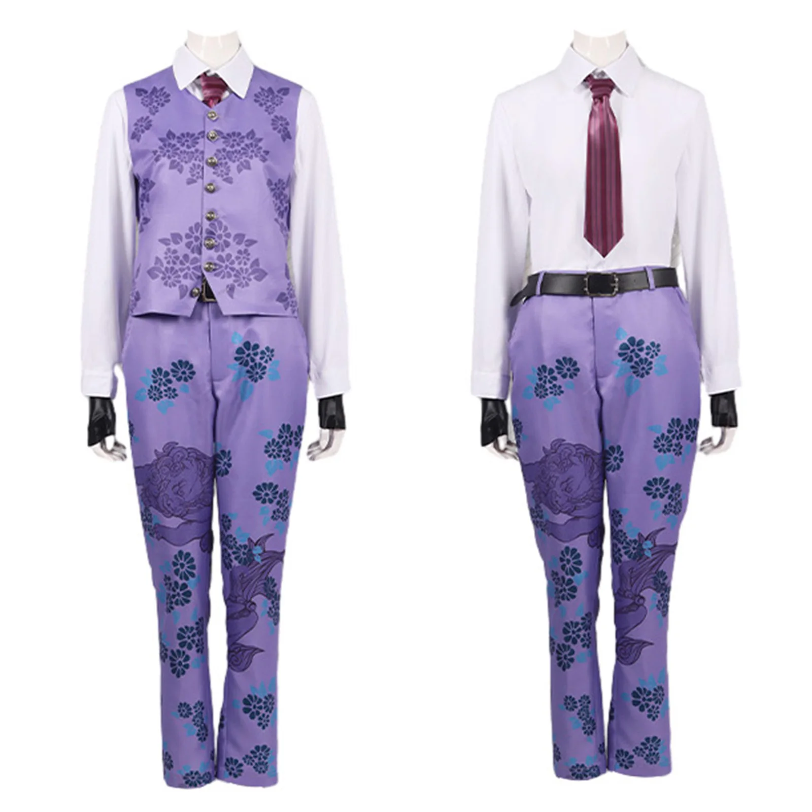 Anime Tokyo for Game Men Fans Cos Revengers Kokonoi Hajime Inui Seishu Cosplay Costume Purple Red Printed Uniform Vest Tie Suits