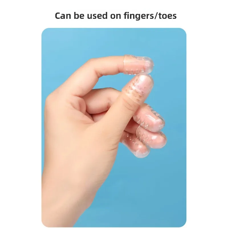 Breathable Silicone Finger Sleeves Protective Cover Guard Anti Slip Pain Relief Comfortable Flexible Toe Caps Hand Foot Care