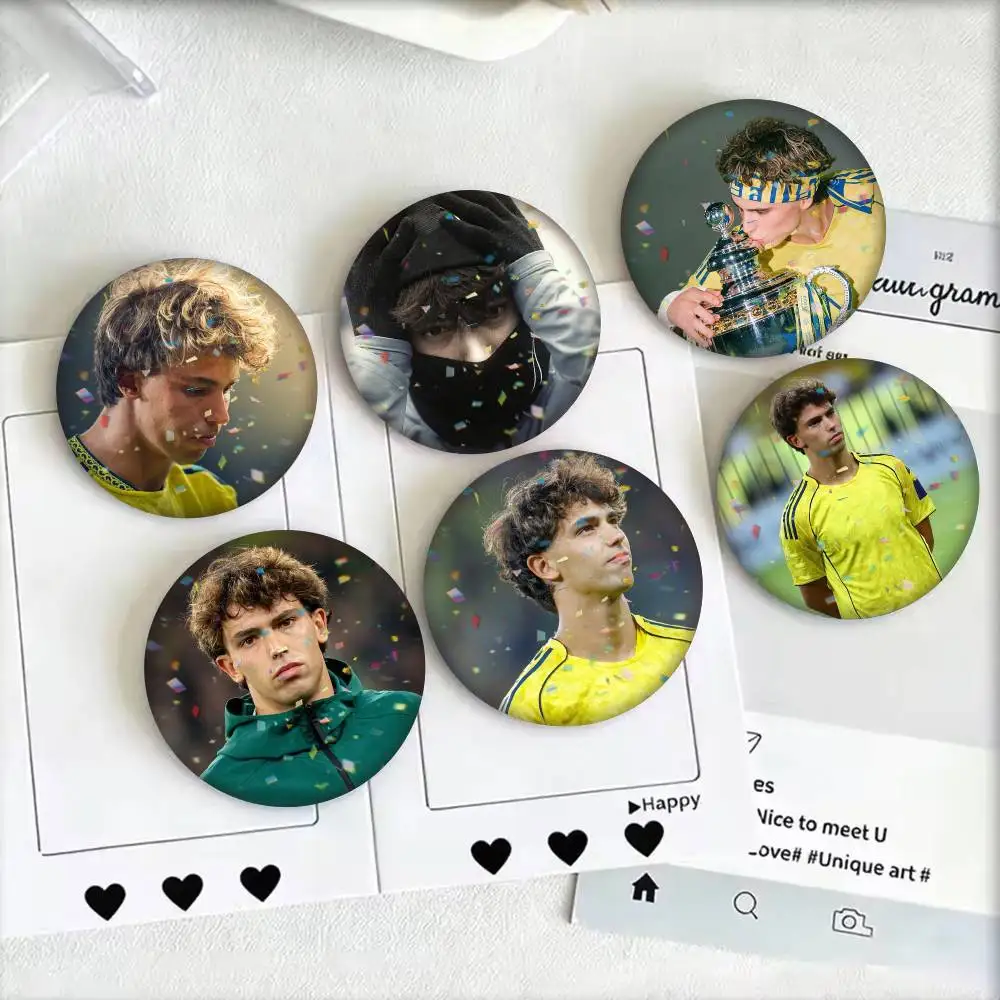 J-Joao Felix Football  25mm 32mm 44mm 58mm 75mm Brooches Badges Pins for Accessories Gift