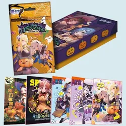 Goddess Story Halloween Night Collection Cards, Anime Girls Temperature Card, TCG Booster Box, Rick Game Board Toy