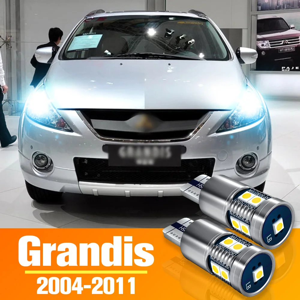 

2 шт. светодиодный парковочный фонарь для Mitsubishi Grandis, аксессуары, лампа 2004 2005 2006 2007 2008 2009 2010 2011, габаритная лампа