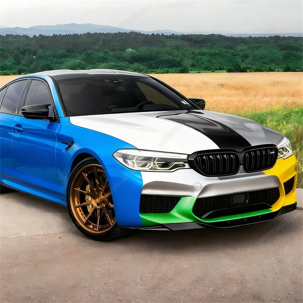 For BMW 5 Series F90 M5 2018 To 2020 ABS Gloss Black Car Front Bumper Lip Diffuser Splitter Spoiler Pre-Facelift Body Kit Tuning