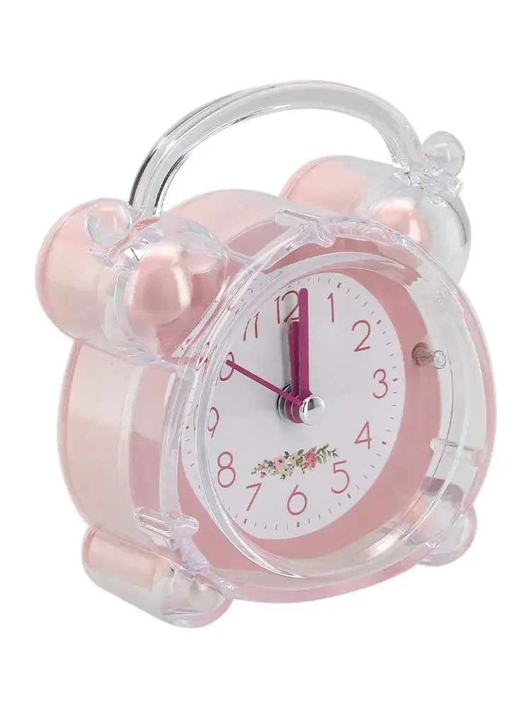 1pc Bedside Alarm Clock Silent Clock Children's Bedroom Luminous Small Alarm Clock  7*5*1.8cm Home Decor Accessories