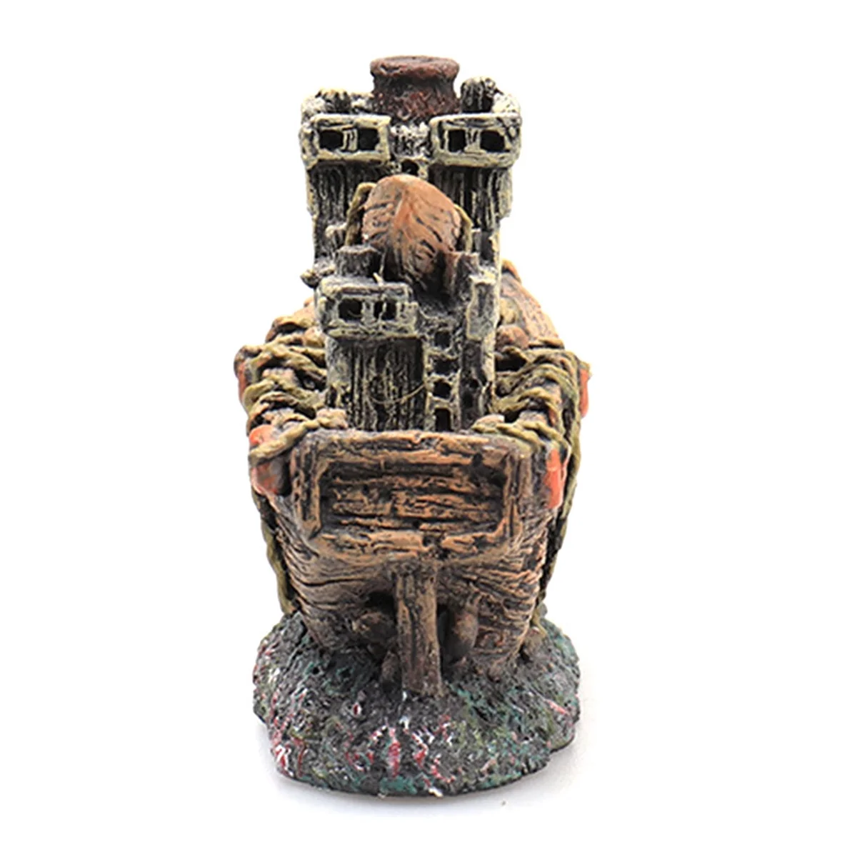 

New User~Aquarium Pirate Fish Ship Landscaping Resin Tank Statue Mini Shipwreck Ornament Ornamental Fish Shelter Accessory Decor