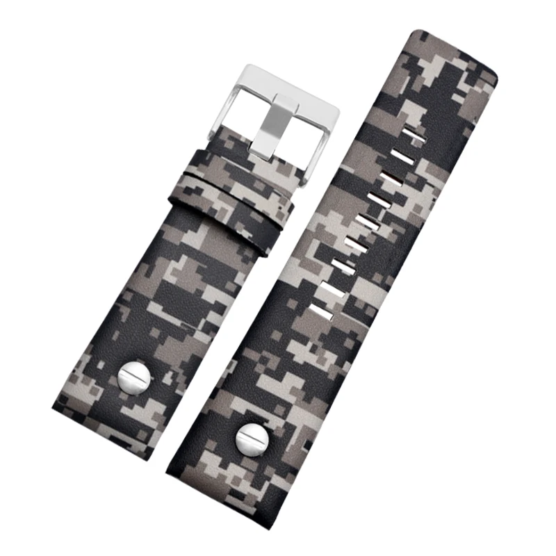 Men\'s Camouflage Genuine Leather Watch Strap Large Size For Diesel DZ7311 DZ7401 4323 4318 Watch Band  24 26 28mm Bracelet