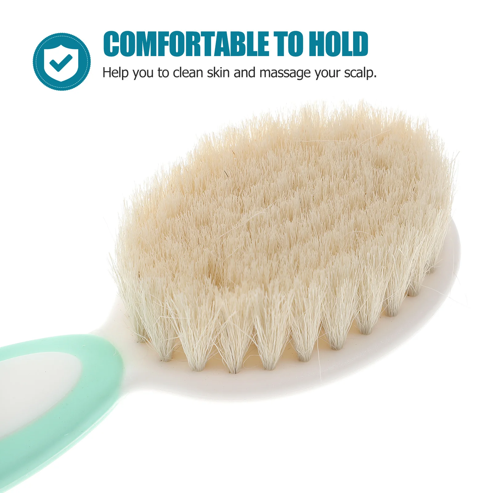 

Wool Brush Comb Set for Baby Bath Cleaning Scalp Massage Tools Newborn Hair Growth Care Kit Soft Bristle Baby Grooming