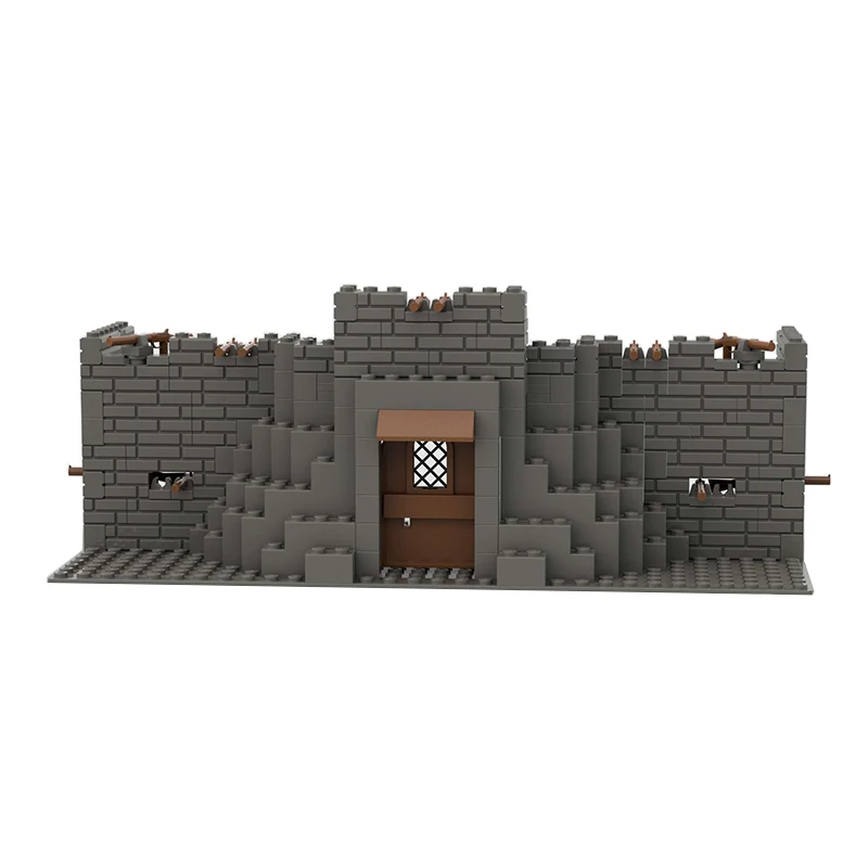 2021 World War 2 WW2 Army Military Soldier City Police SWAT Armor Fortress City Wall Ruins Model Building Blocks Bricks Kids Toy