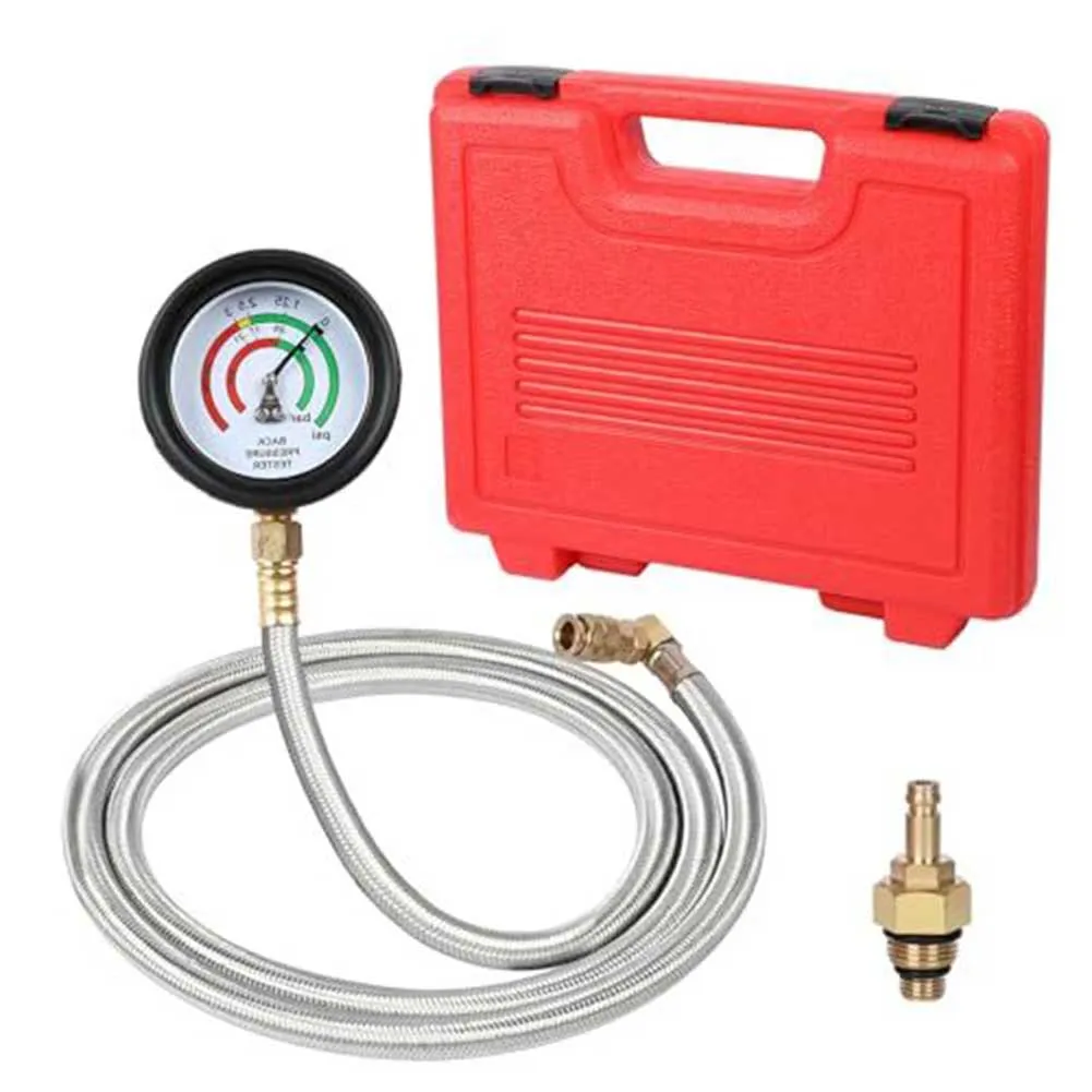 Car Repair Exhaust Back Pressure Tester Kit Steel Hose Gauge For Diesel Car Truck Automotive Diagnostic Service Tools