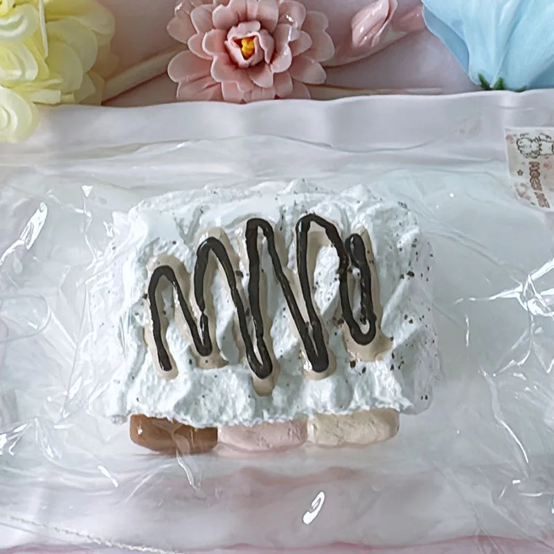 Food Grade Soft Textured Whipped Cream Dessert Squishy Squeeze Toy Slow Rebound Stress Release Realistic Cake Fidget Toy