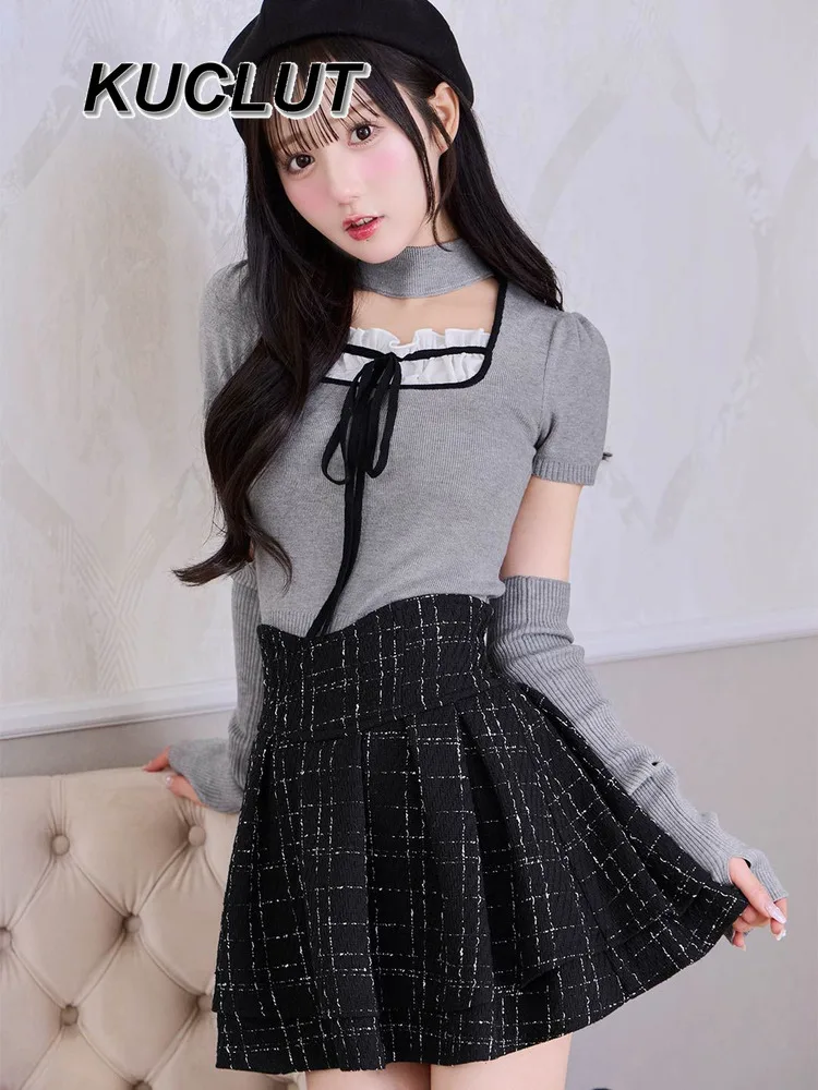 Mode Mädchen Kurzen Rock Japanischen Stil Serie Massenproduzierte Süße Puffy A-Linie Abnehmen Casual Hohe Taille Röcke für Frauen