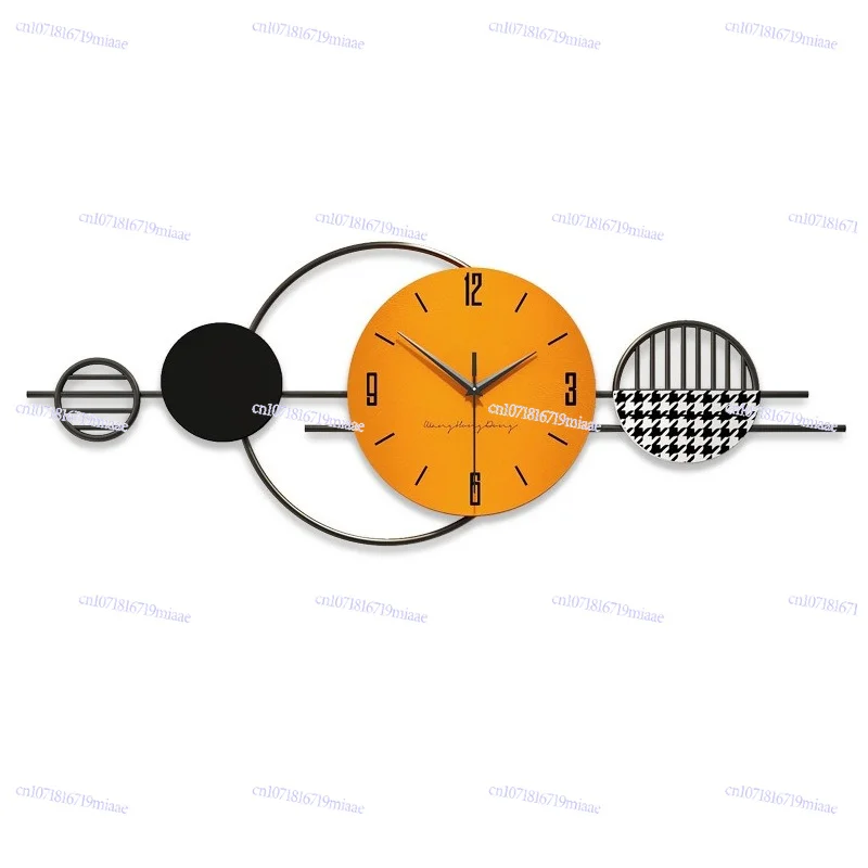 Fashion Light Luxury Living Advanced Sense Modern HomeDecorative Clock Wall Hanging Creative Wall Clock No Punching