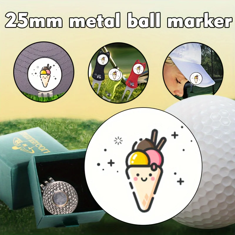 25mm Magnetic Metal Golf Ball Marker - Gear For Enthusiasts, Personalized service Markers, Perfect Golf Gift For Men & Women