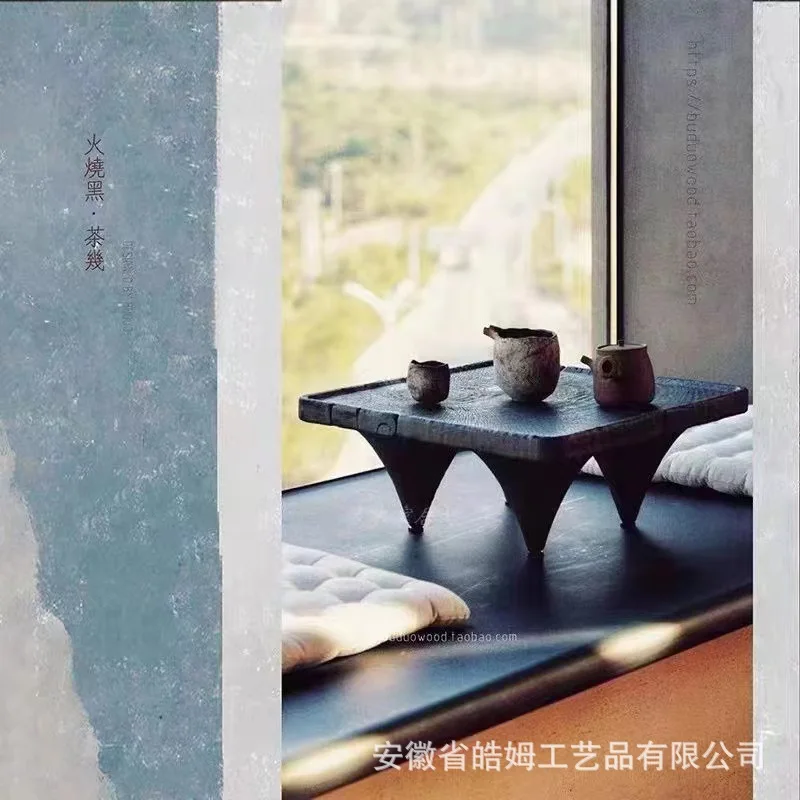 Manufacturers sell handmade wabi-**** wind extreme poverty wind wooden craft coffee table tea table homestay hotel villa
