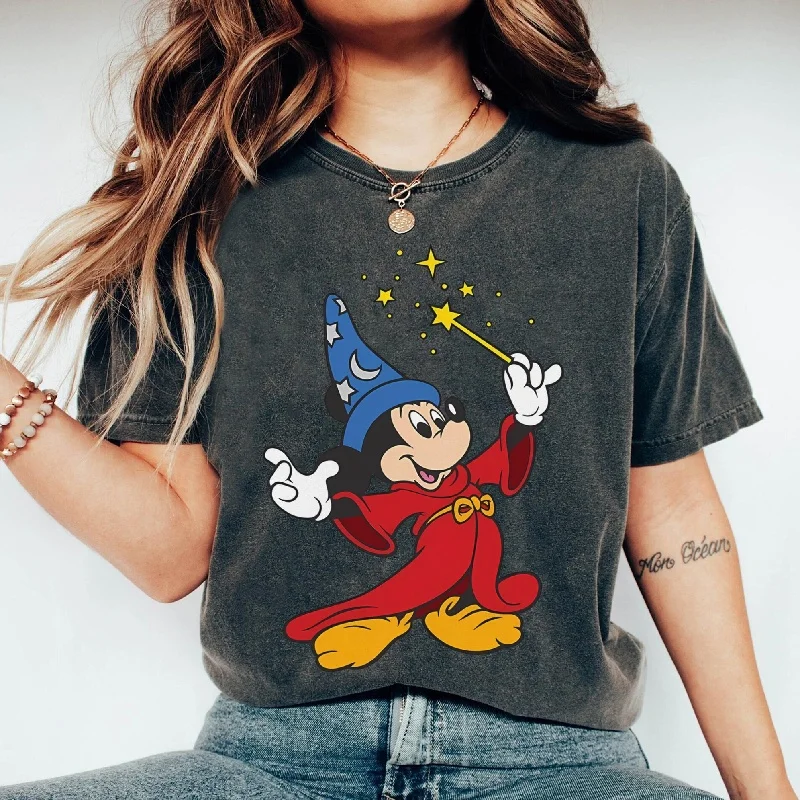 

2025-26 Summer Fashion Mickey T-shirt Y2k Minnie Mouse Hat Printed 100% cotton printed T-shirt Women's Loose Disney T-shirt