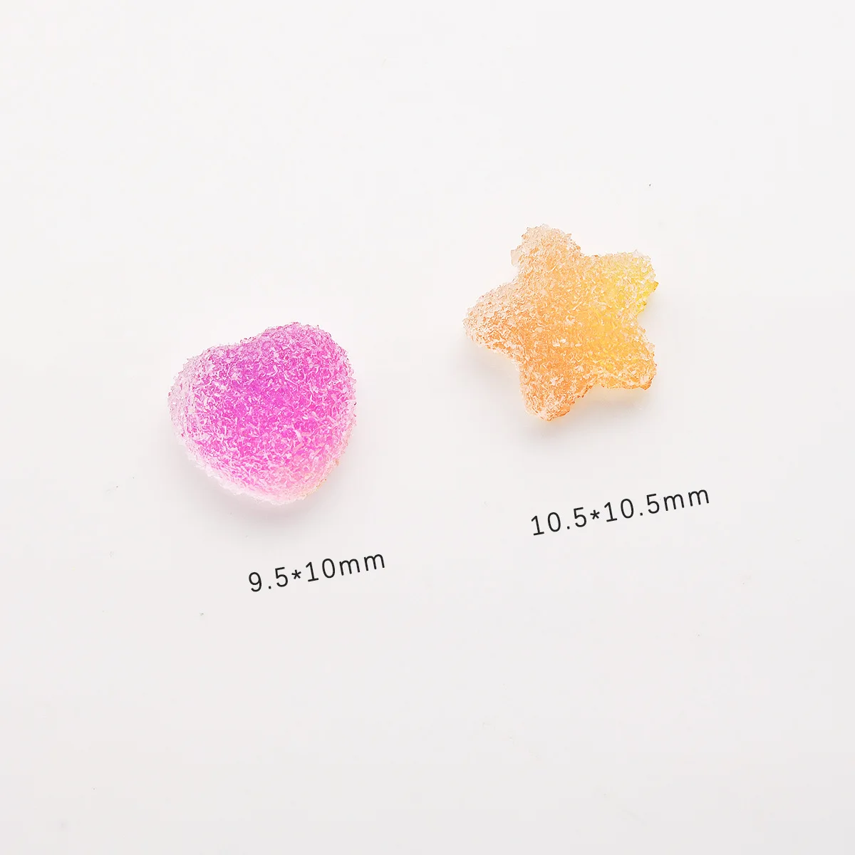 Pink Love Gummy Nail Art Charm Gradient Candy Simulation Nail Decor Oranment DIY Kawaii Nails Figures Press On Manicure Supplies