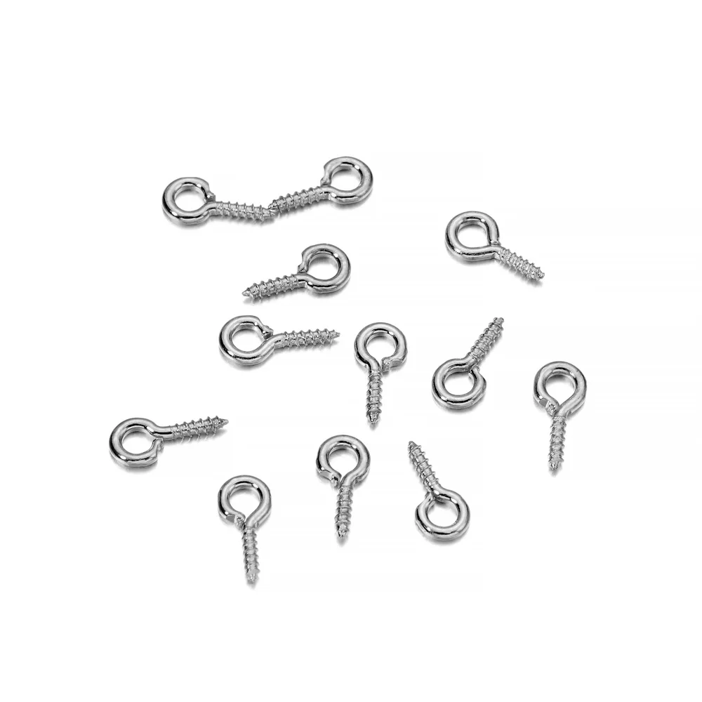 50-100 Stück/Lot Edelstahl Ösennadel Schlüsselanhänger Haken Ösennadeln Mini-Schraubanhänger DIY Gewindestift-Befestigung DIY Schmuck Armband – Detail 5
