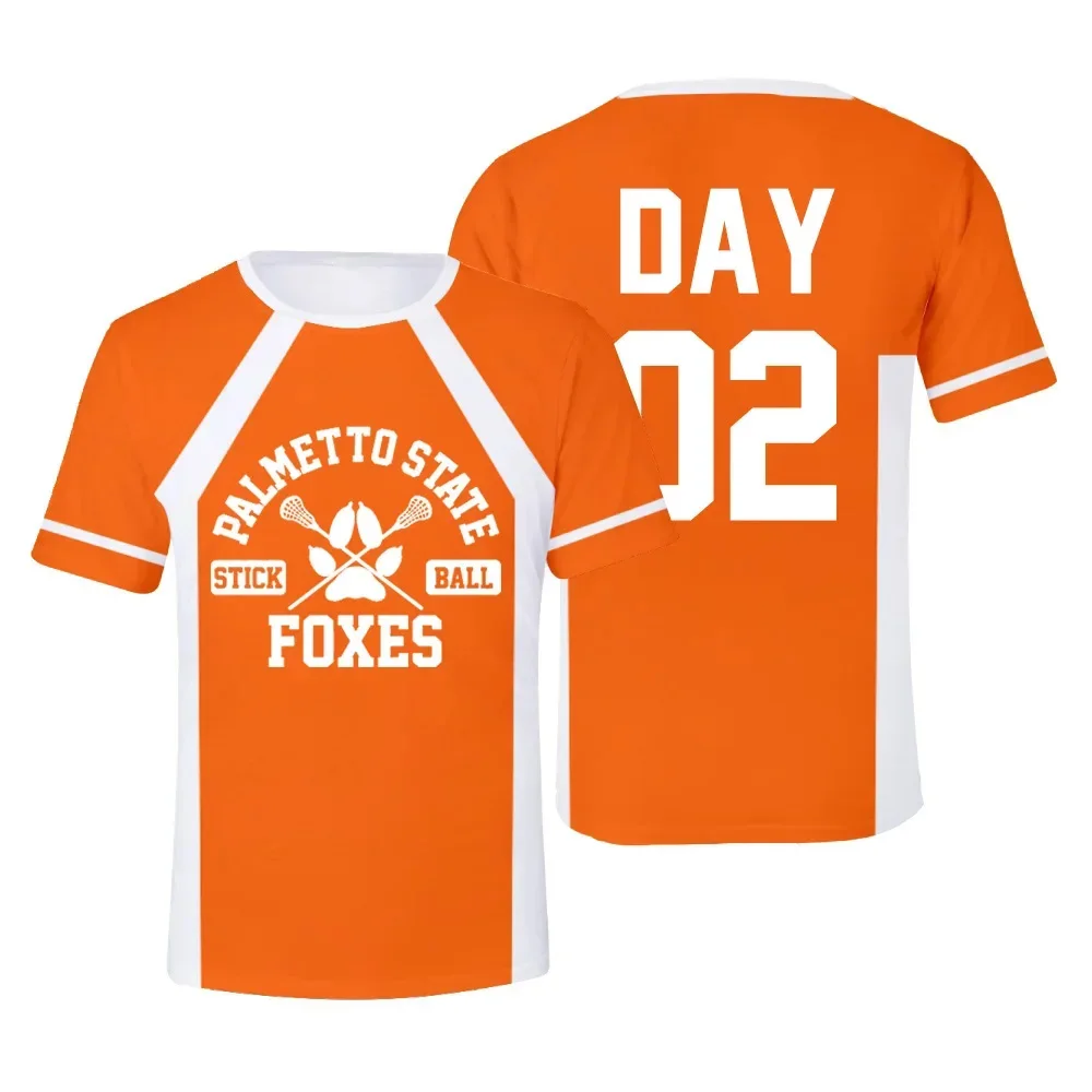 Foxhole Court Palmetto State Foxes Eishockey-Trikot Cosplay Wilds Minyard 3D Herren/Damen Kurzarm-T-Shirt-Oberteil