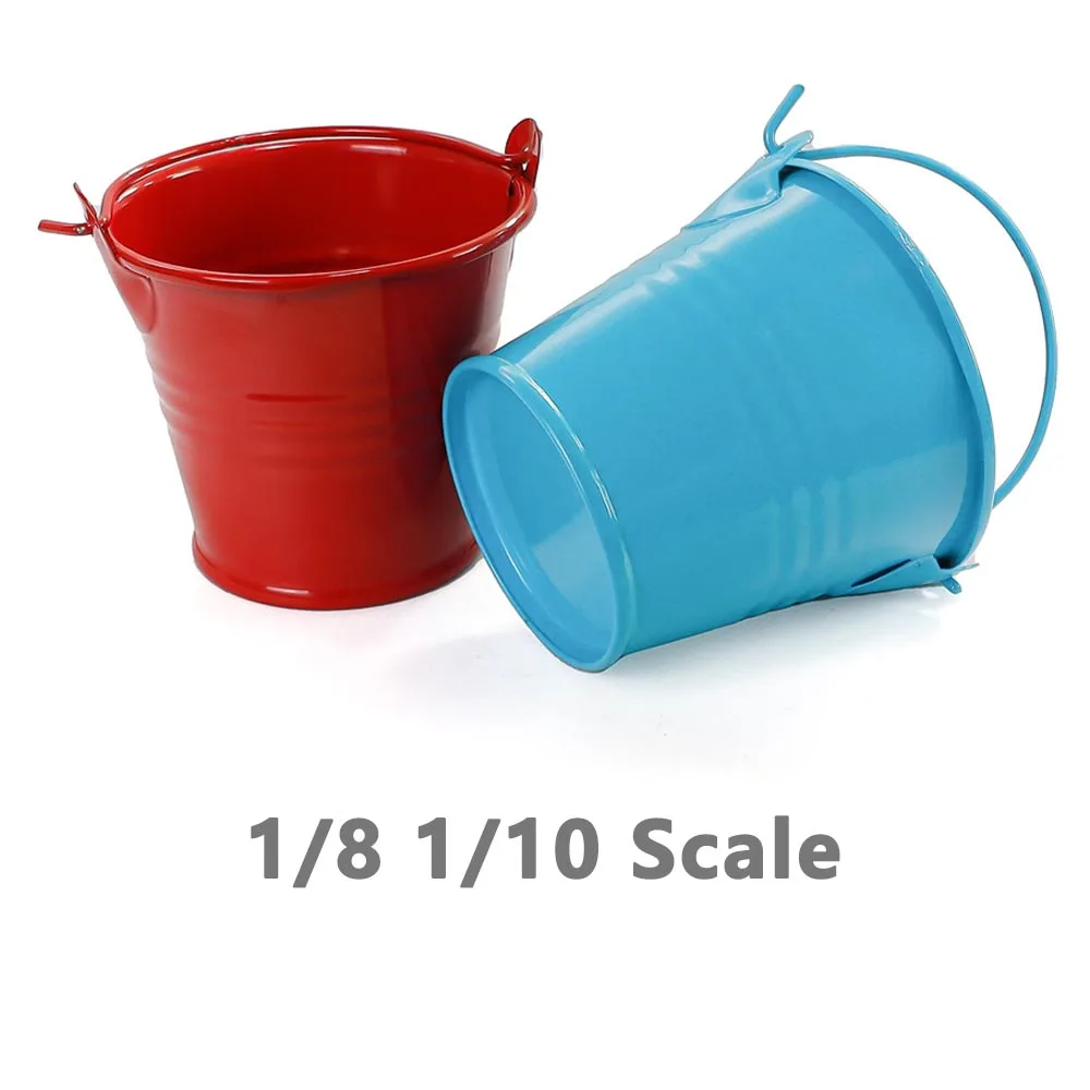 OGRC 1/8 1/10 Scale Simulate Metal Water Bucket RC Model Simulation Parts for TRX4 SCX10 FCX10 Universal Upgrade Parts