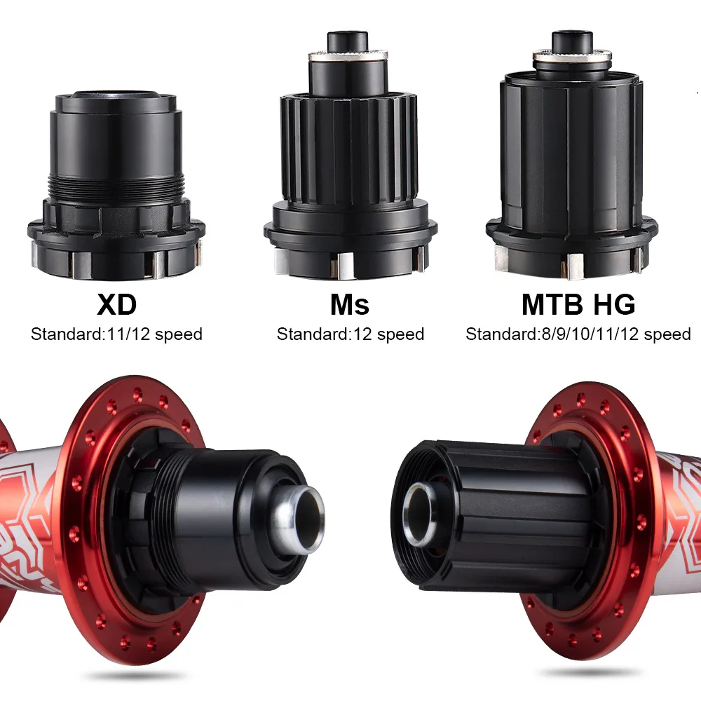 4 Bearings Front Mountain Bike Flower Drum Aluminum Alloy 9*100mm Axle Quick Release Disc Brake XD MS HG Tower Base Accessories
