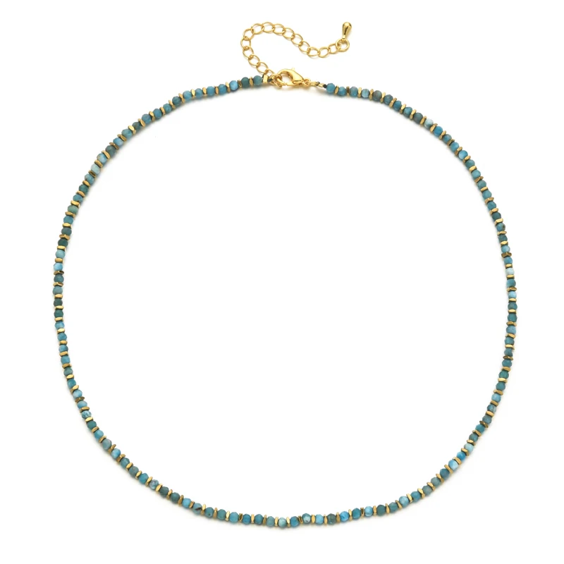 ZMZY Choker Necklace Natural Stone Pearl 9