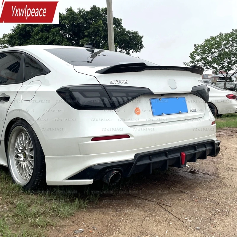 For Honda 11th Civic 2021-2023 Spoiler High Quality ABS Plastic Primer Color Rear Trunk Lip Wing Body Kit Accessories