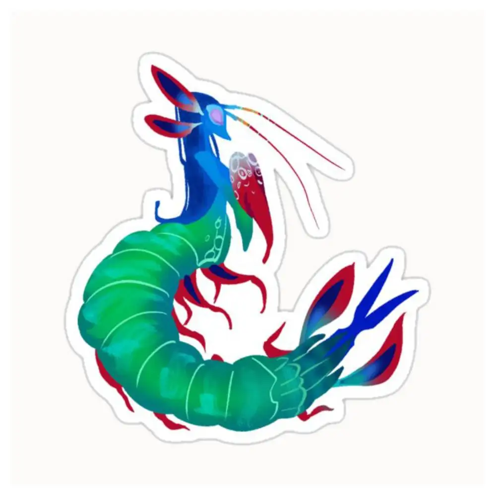 Cancer Mantis Shrimp Mermaid Waterproof Stickers For Decorating Car Windows Motorcycles And Computers.