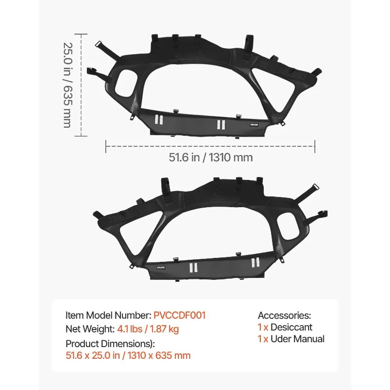 حاوية كابينة UTV للأبواب العلوية بسحاب لـ Can-Am Maverick X3 بمقعدين 2017-2025
