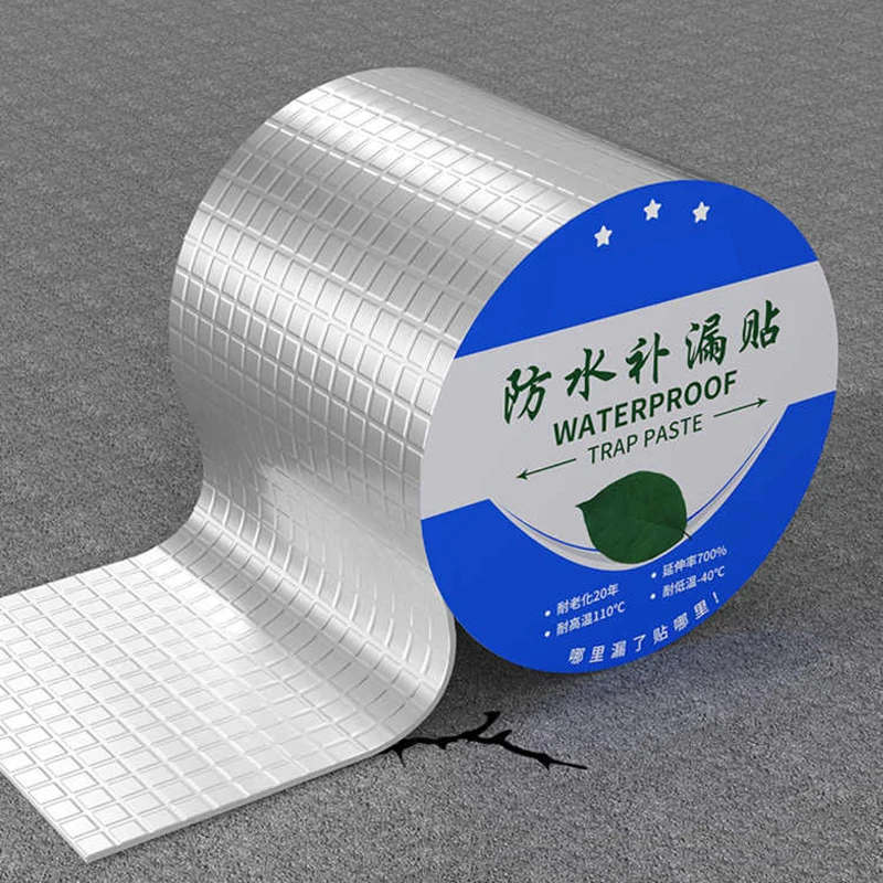 

5M Butyl Rubber Waterproof Tape Anti-Ultraviolet Composite PET Aluminum Foil Roof Repair High Temperature Pipe Sticker Repair