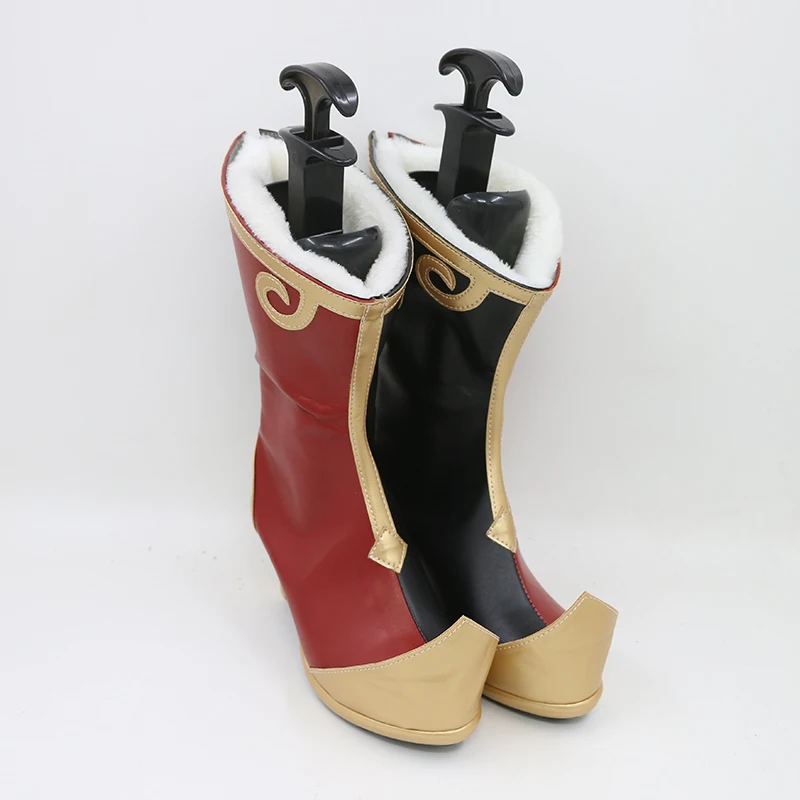 Neues Spiel Anime Genshin Impact Yanfei Cosplay Schuhe Stiefel Kostüm Halloween Party Outfit für Frauen Zubehör Anpassung