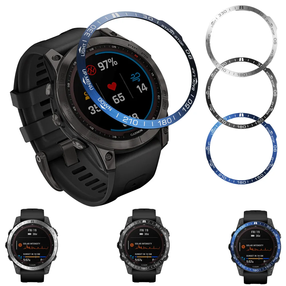 Para Garmin Fenix 7S 5 5XPlus 7X 5X 5Plus 6X 6Pro funda protectora de acero inoxidable borde exterior liberación rápida Epix Gen 2 Pro 47/51mm