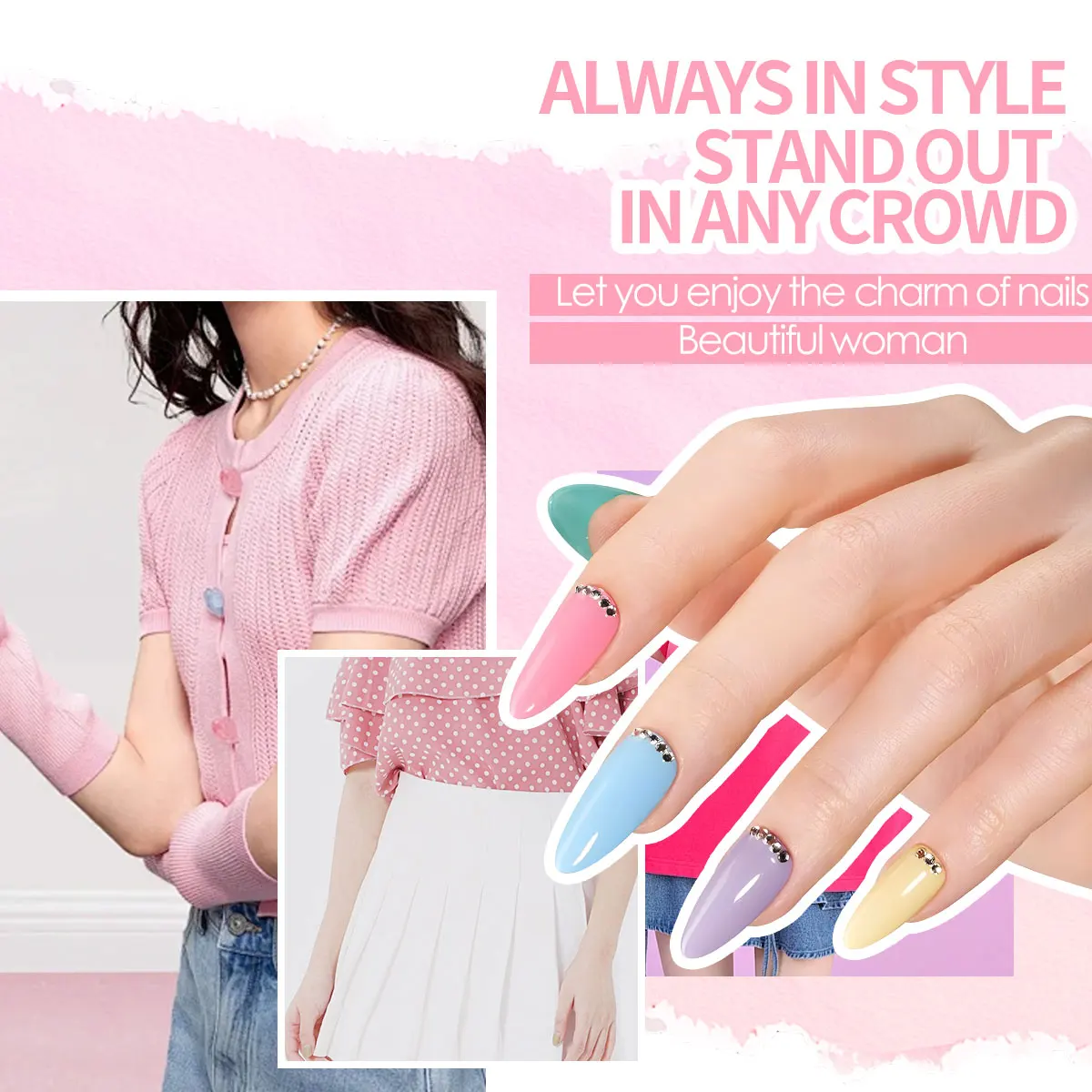 8-częściowy zestaw lakierów do paznokci w żelu - Klasyczne kolory, odpowiednie do lamp UV LED, łatwe do usuwania, półtrwałe, do użytku domowego i salonowego