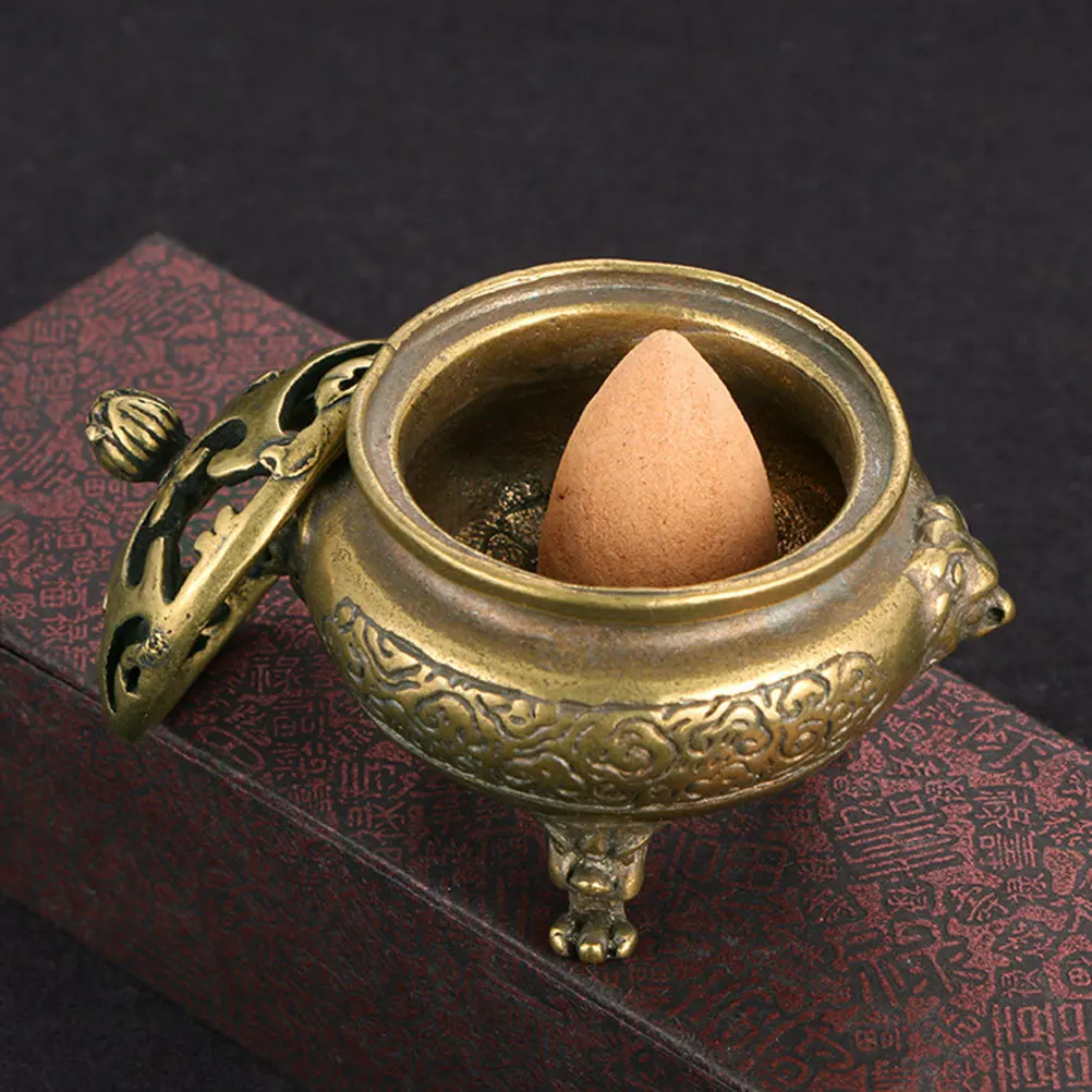 

Incense Burner Brass Vintage Indoor Brass Incense Stand Decorative Holder for Home Office Yoga Relax Stress
