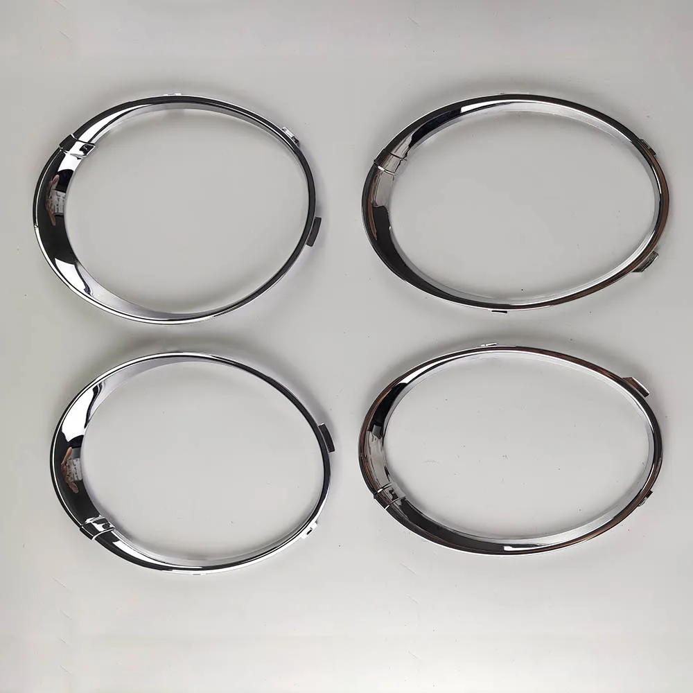 4pcs Headlight Trim Ring Set Chrome For Bentley Flying Spur 05-13 3W5807763 3W5807764 3W5807767 3W5807768