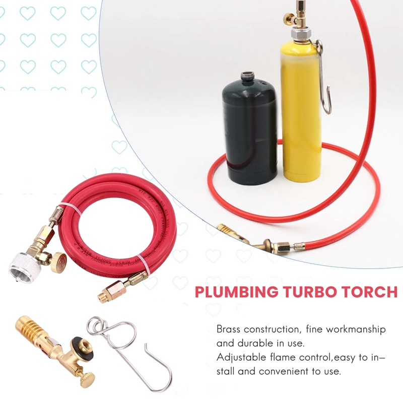 SEWS-For Mapp Gas Turbo Torch Plumbing Turbo Torch With Hose For Solder Propane Welding Kit