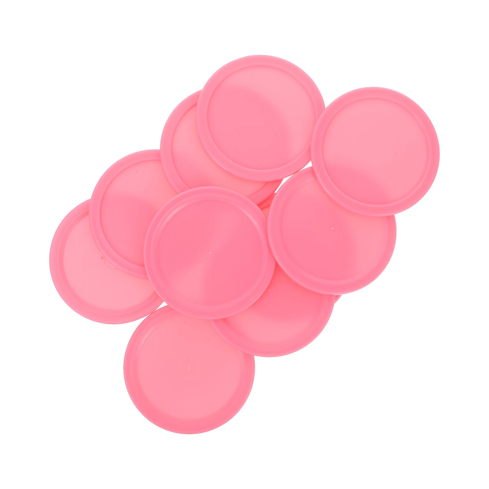

10 Pcs Ice Hockey Pucks 64mm Orange Replacement Round Game Pieces Table Supplies Mini Accessories Plastic Durability