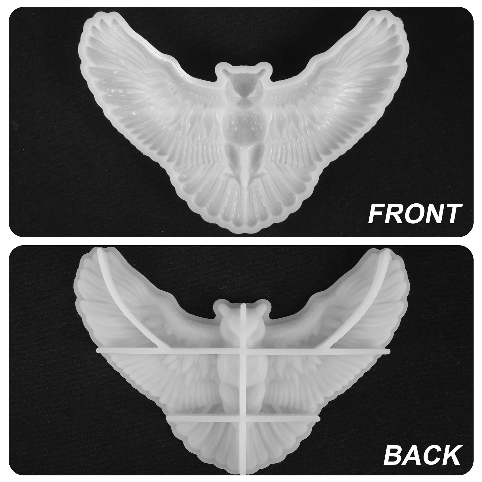 البومة ديكور سيليكون قالب الصب Diy بها بنفسك راتنجات الايبوكسي الحرف مرنة الحيوان شكل قالب جدار ديكور فني أداة صنع المجوهرات #1