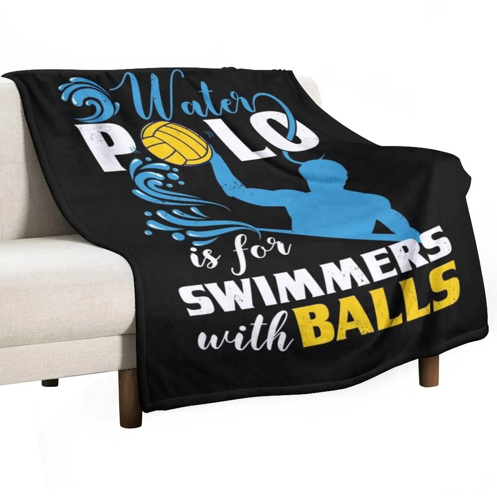 Water Polo graphic Gifts Men and Women Funny Quotes Player design Throw Blanket Quilt Luxury Brand Blankets