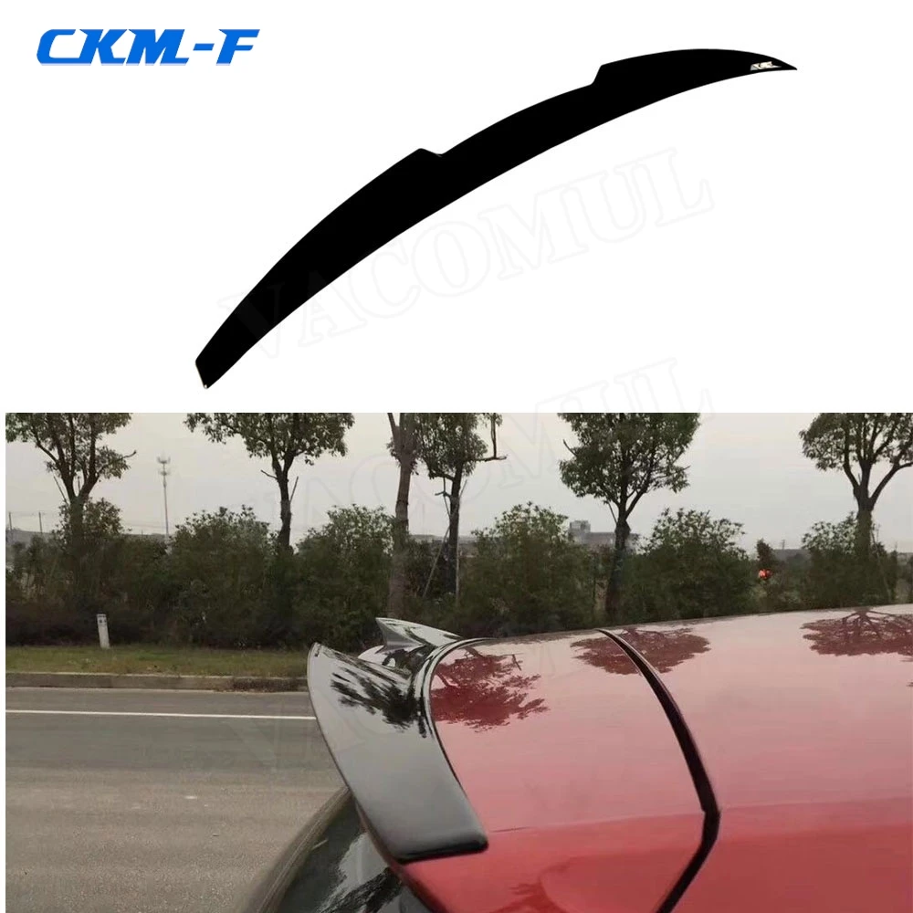 

ABS Gloss Black Rear Roof Spoiler Wings windshield Winglet for Volkswagen VW Polo 2011-2018 Carbon Fiber Trunk Boot Trim Sticker