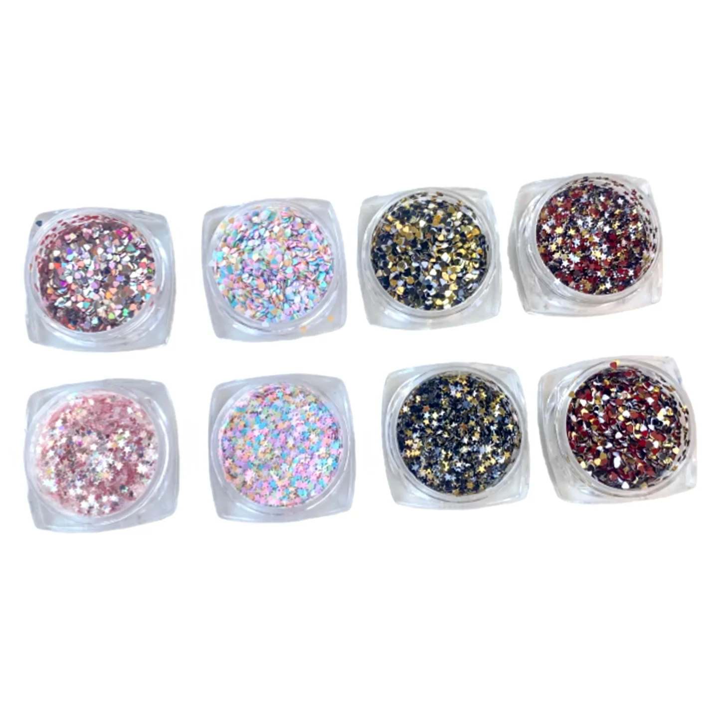 TSZS, nueva Mini estrella colorida, purpurina holográfica para decoración de uñas, mezcla coreana de colores, corazón rosa, lentejuelas para uñas, venta al por mayor