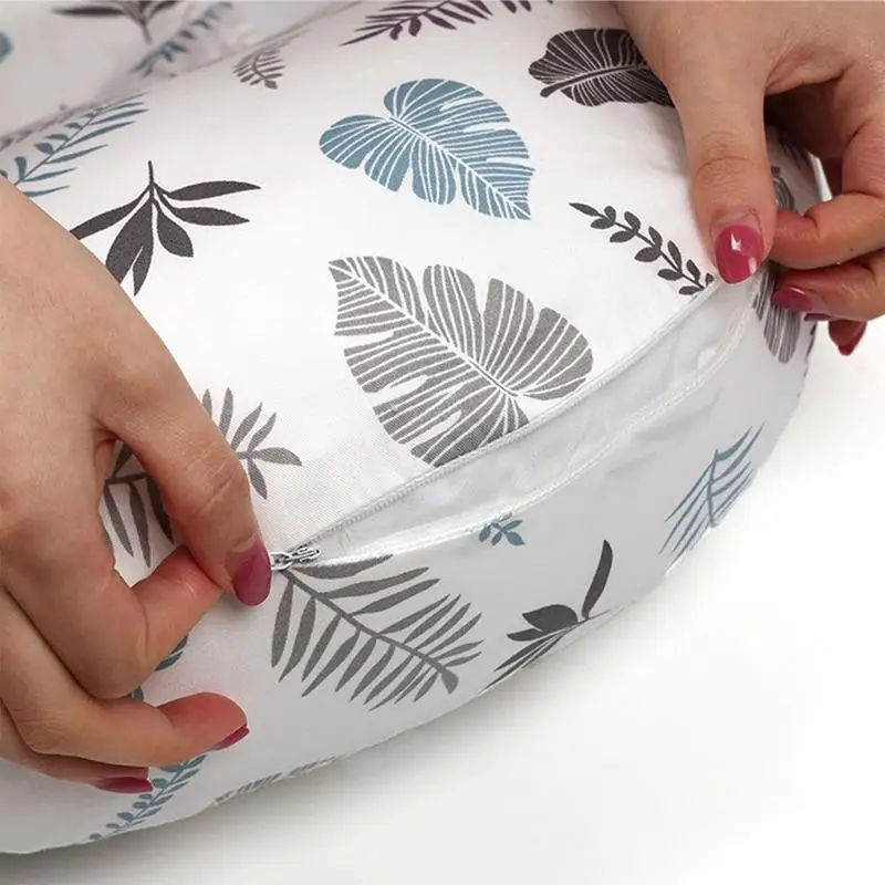 Almohada de cuña de algodón transpirable para mujer, cojín de apoyo para dormir de maternidad, color sólido, para el cuerpo